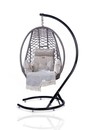Luxus XXL Hängesessel Comfort Set grau