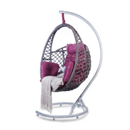 Luxus XXL Hängesessel MATRIX set lila